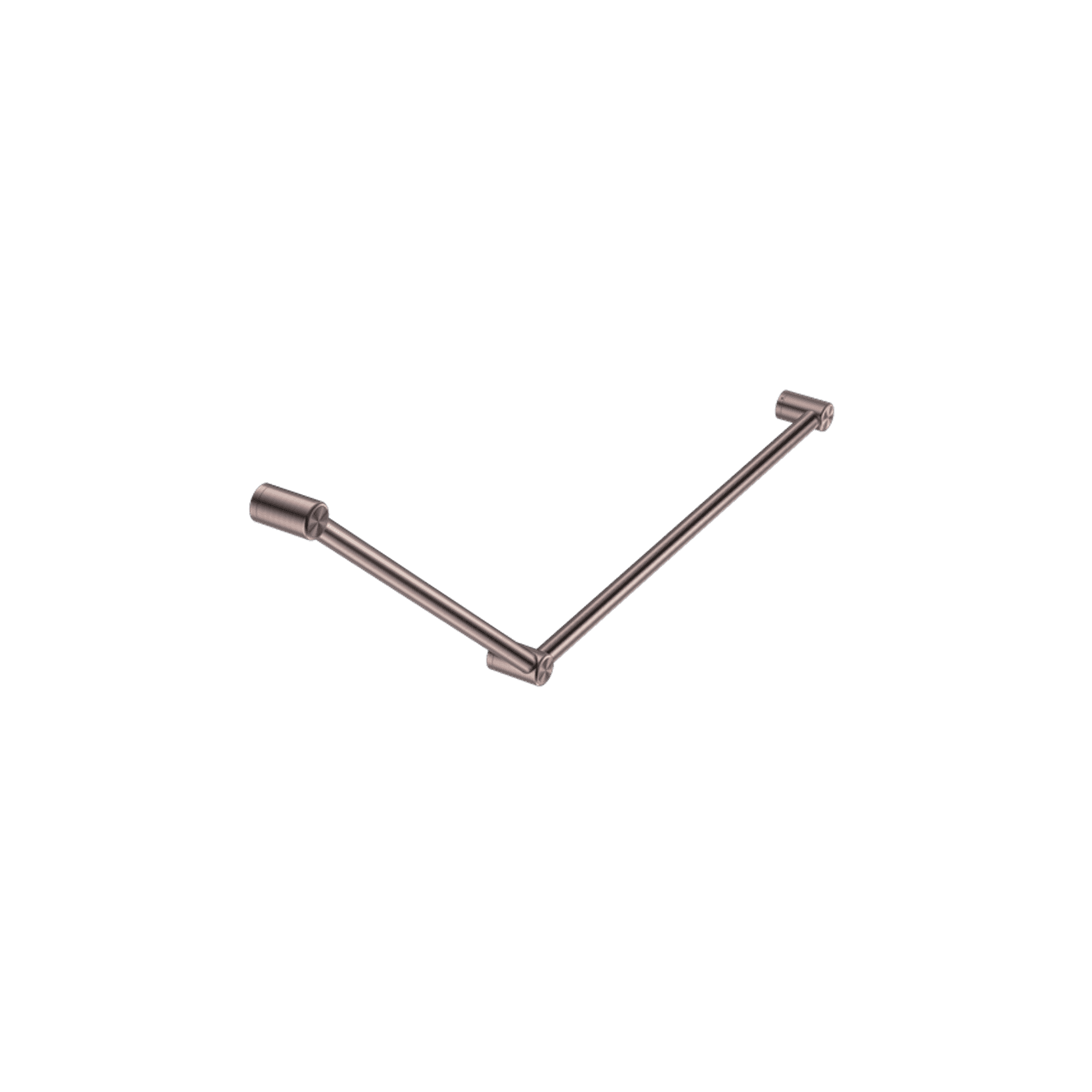 Mecca Care 32mm DDA Grab Rail Set 45 Degree 750X900mm Brushed Bronze