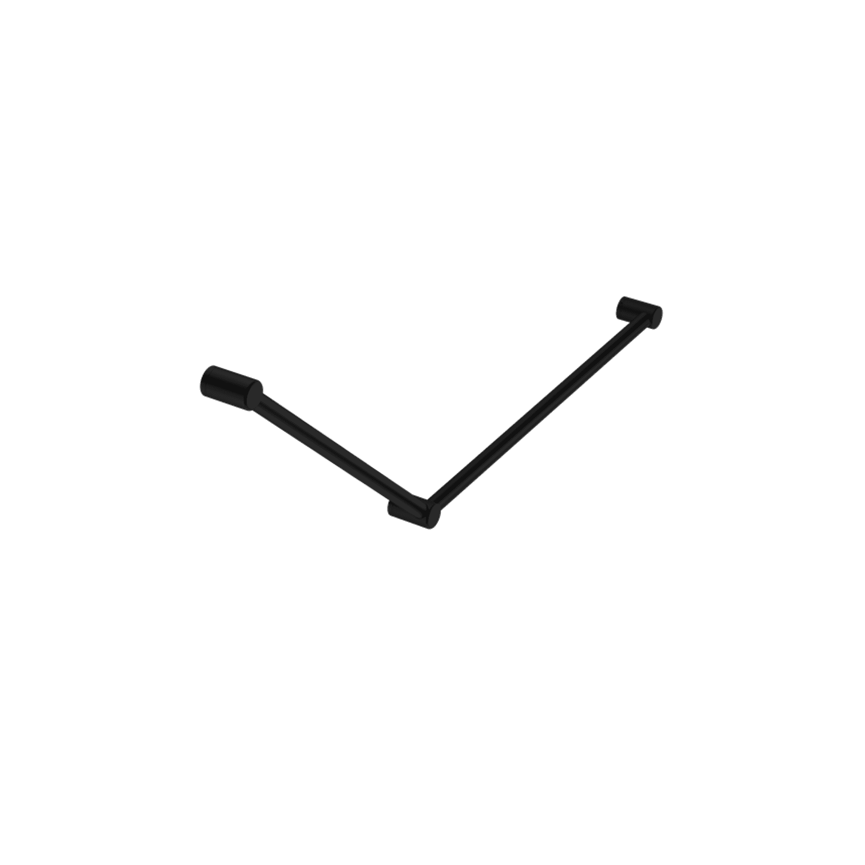 Mecca Care 32mm DDA Grab Rail Set 45 Degree 750X900mm Matte Black