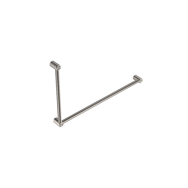 Mecca Care 32mm DDA Grab Rail Set 90 Degree 600X1000mm Brushed Nickel