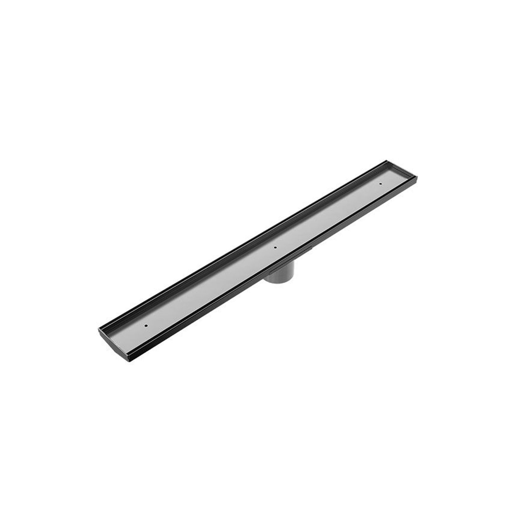 Tile Insert V Channel Floor Grate 89mm Outlet With Hole Saw Gun Metal