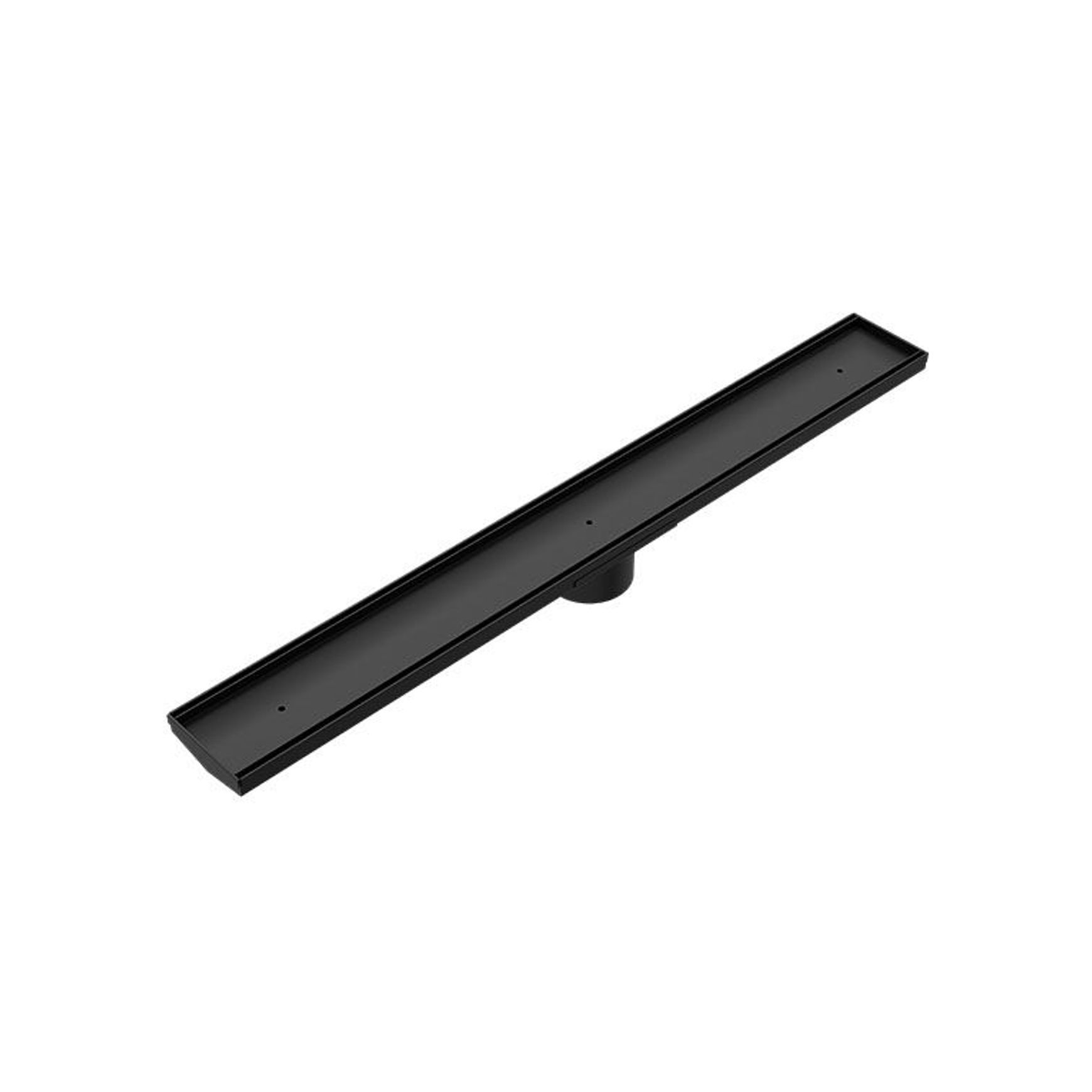 Tile Insert V Channel Floor Grate 89mm Outlet With Hole Saw Matte Black