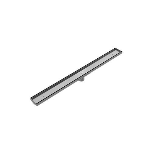 Tile Insert V Channel Floor Grate 50mm Outlet With Hole Saw Gun Metal