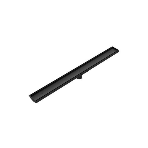 Tile Insert V Channel Floor Grate 50mm Outlet With Hole Saw Matte Black