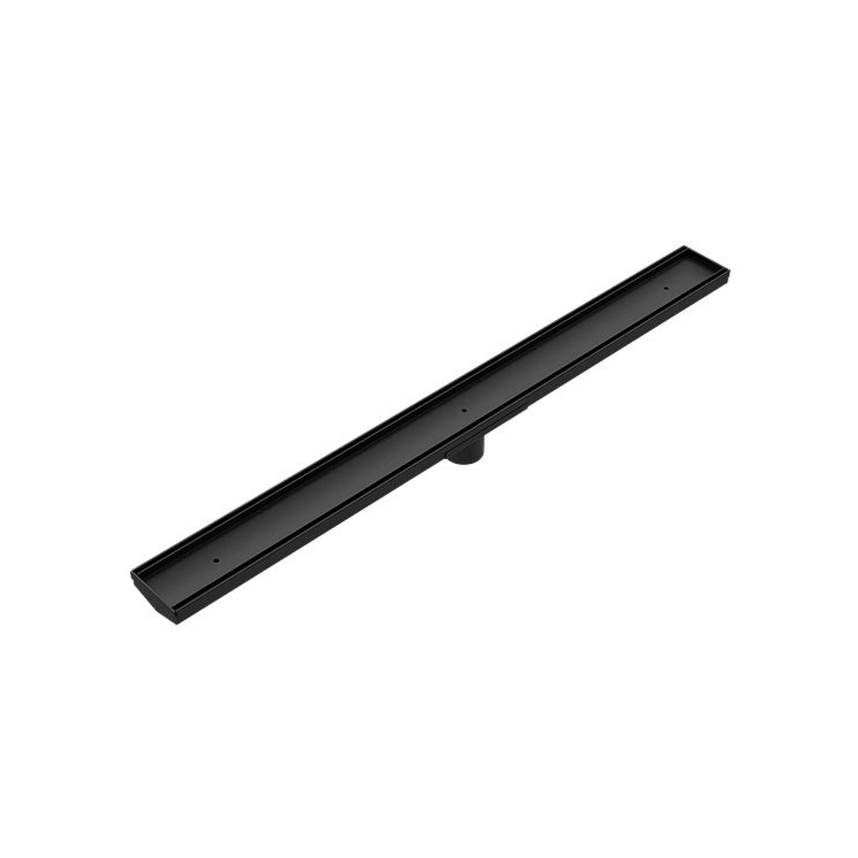 Tile Insert V Channel Floor Grate 50mm Outlet With Hole Saw Matte Black