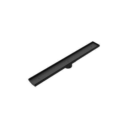 Tile Insert V Channel Floor Grate 80mm Outlet With Hole Saw Matte Black