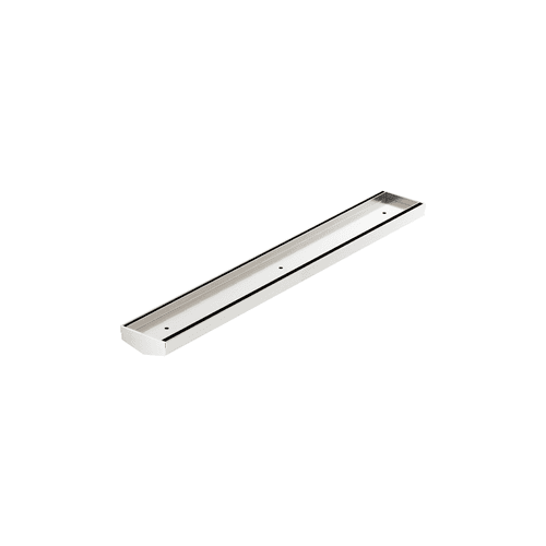 Tile Insert V Channel 600mm Floor Grate 50mm Outlet Without Outlet And Hole Saw Brushed Nickel