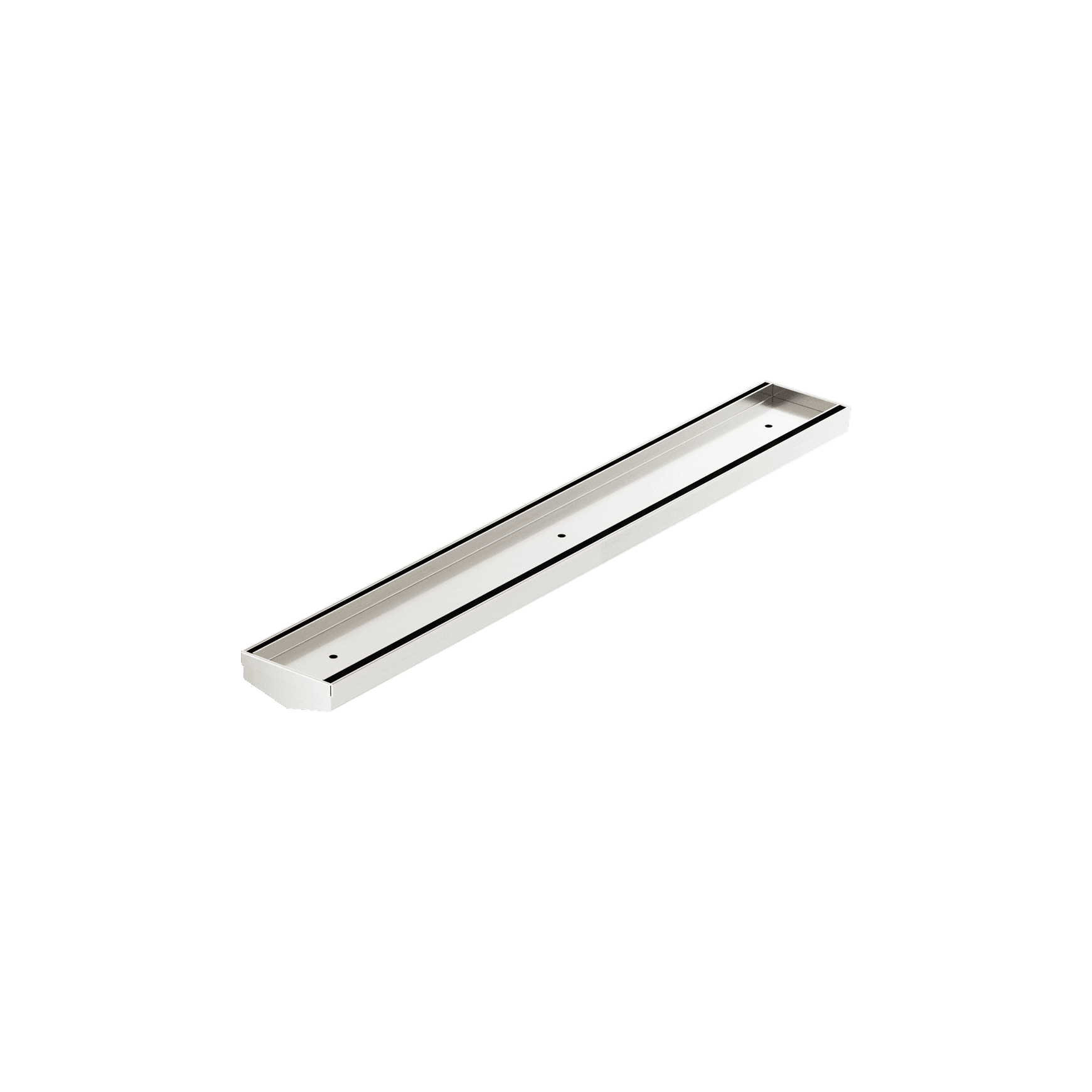 Tile Insert V Channel 600mm Floor Grate 50mm Outlet Without Outlet And Hole Saw Brushed Nickel