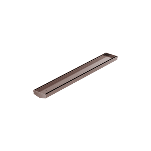 Tile Insert V Channel 600mm Floor Grate 50mm Outlet Without Outlet And Hole Saw Brushed Bronze