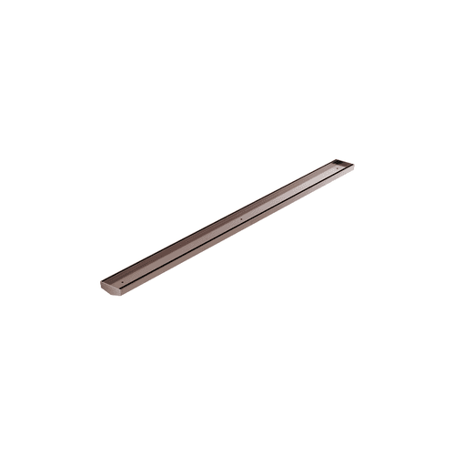 Tile Insert V Channel 1200mm Floor Grate 50mm Outlet Without Outlet And Hole Saw Brushed Bronze