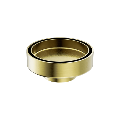100mm Round Tile Insert Floor Waste 50mm Outlet Brushed Gold