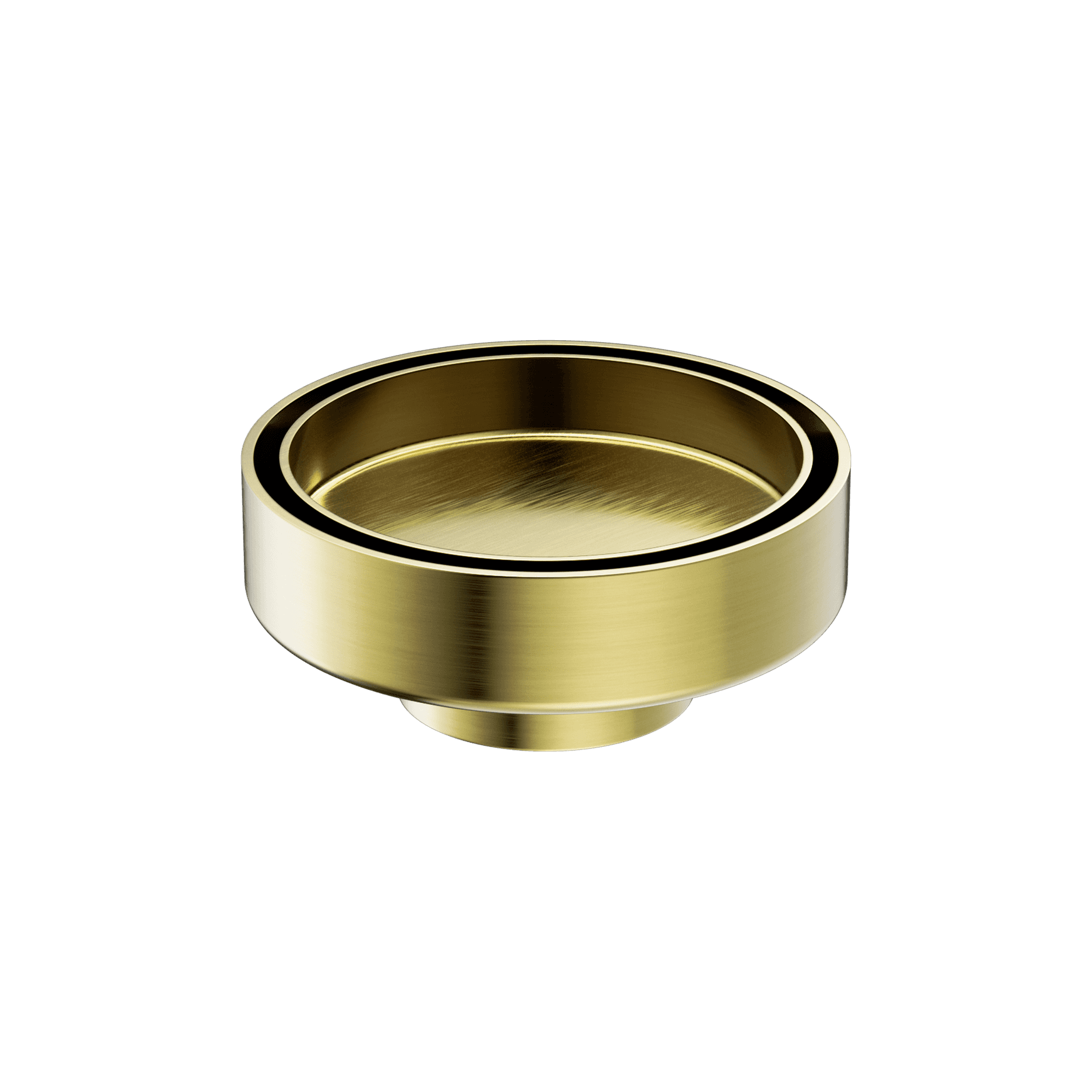 100mm Round Tile Insert Floor Waste 50mm Outlet Brushed Gold