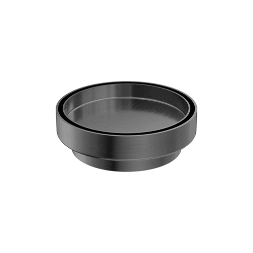 130mm Round Tile Insert Floor Waste 100mm Outlet Gun Metal
