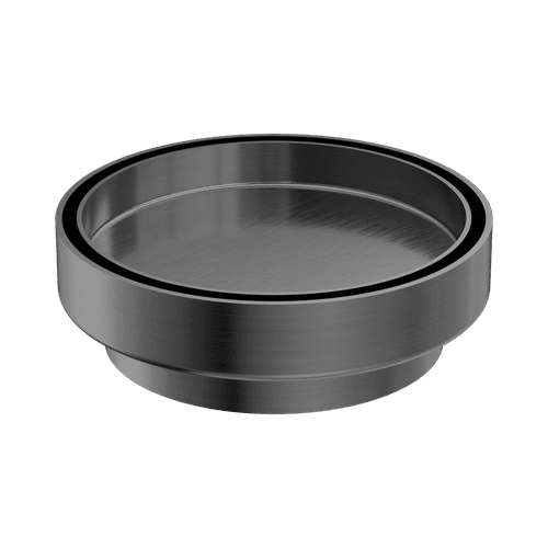 130mm Round Tile Insert Floor Waste 100mm Outlet Gun Metal