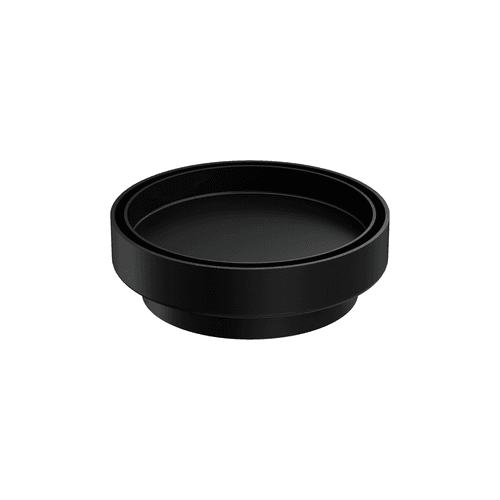 130mm Round Tile Insert Floor Waste 100mm Outlet Matte Black