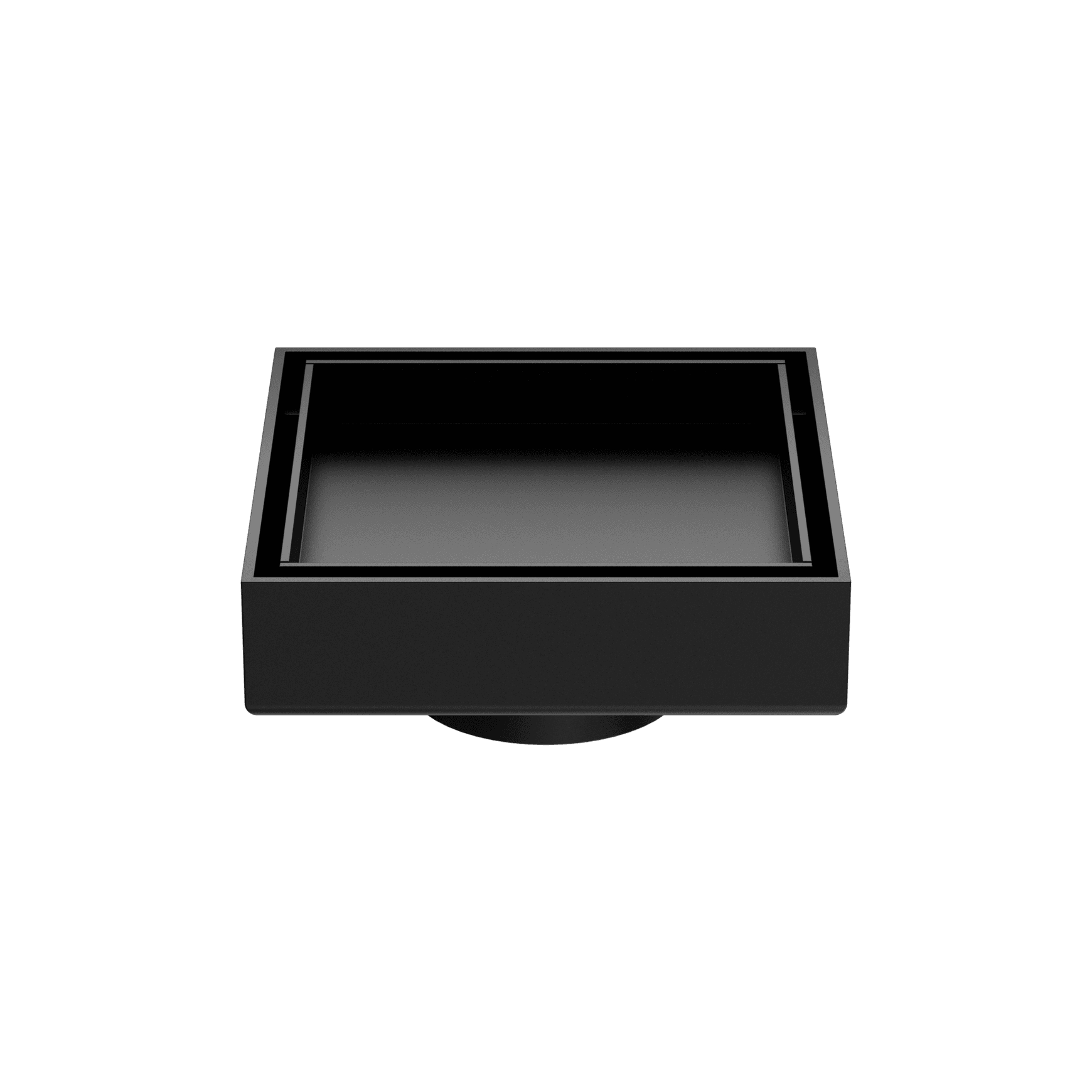 100mm Square Tile Insert Floor Waste 50mm Outlet Matte Black