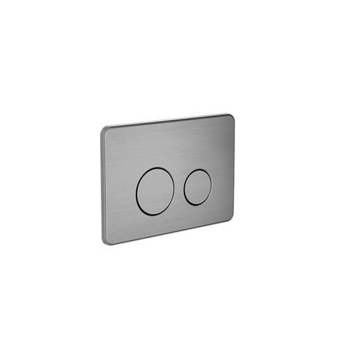 In Wall Toilet Push Plate Gun Metal