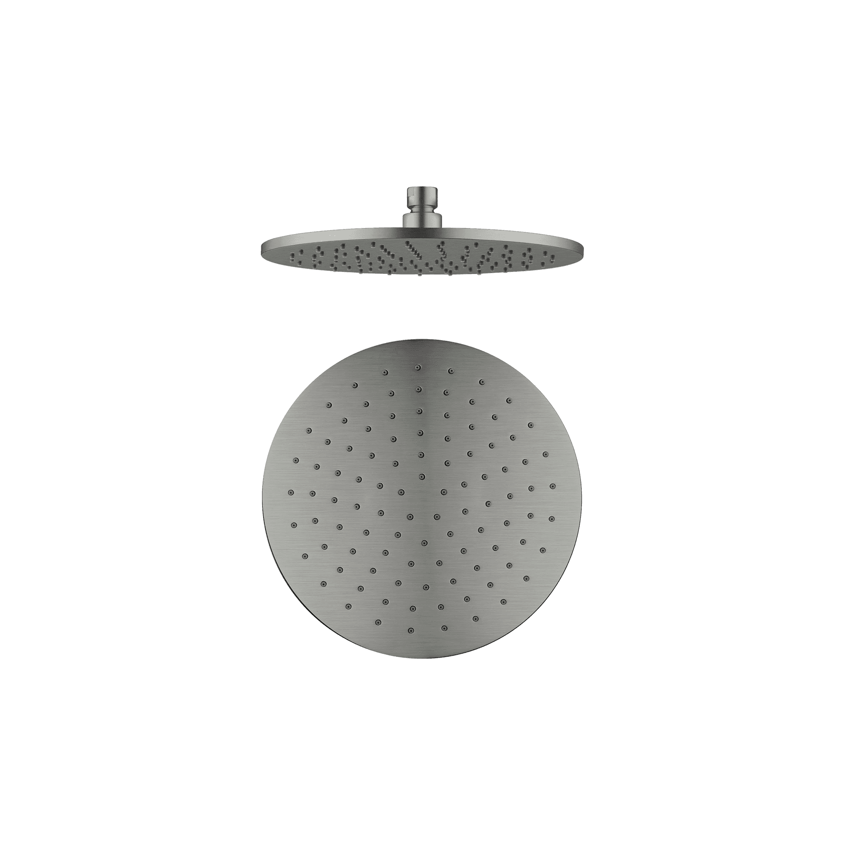 250mm Round Shower Head Gun Metal
