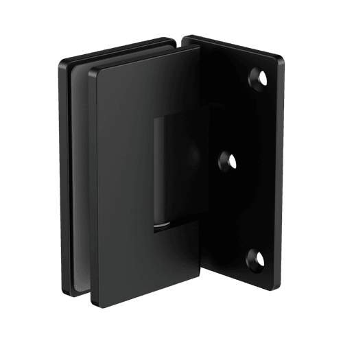 90 Degree Glass To Wall Shower Hinge 10mm Glass Matte Black