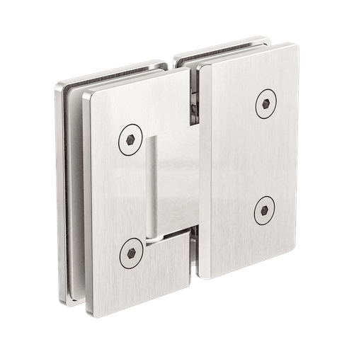 180 Degree Glass To Glass Shower Hinge 10mm Glass  Brushed Nickel