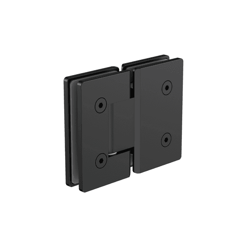 180 Degree Glass To Glass Shower Hinge 10mm Glass  Matte Black