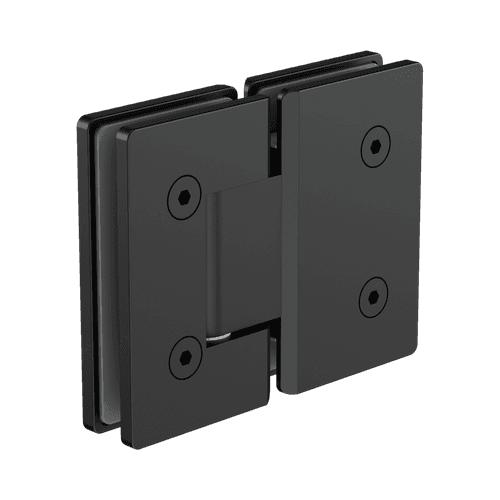 180 Degree Glass To Glass Shower Hinge 10mm Glass  Matte Black