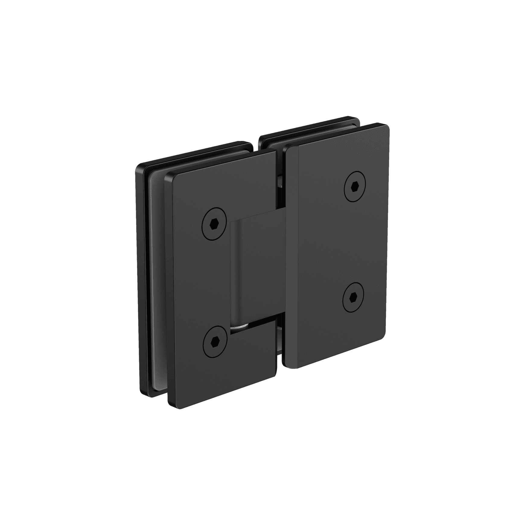 180 Degree Glass To Glass Shower Hinge 10mm Glass  Matte Black