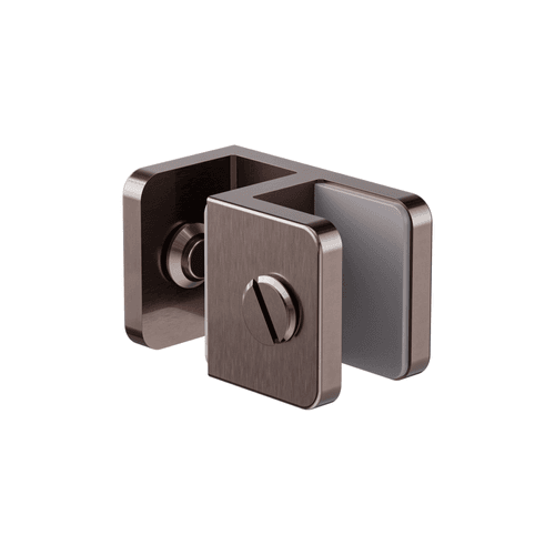 Over-Panel Glass To Glass Fitting 10mm Glass Brushed Bronze