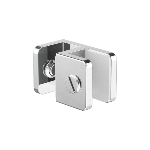 Over-Panel Glass To Glass Fitting 10mm Glass Chrome
