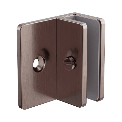 Shower F Bracket 10mm Glass Brushed Bronze