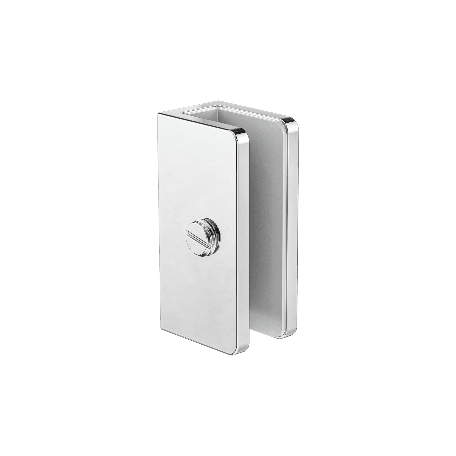 Shower U Bracket 10mm Glass Chrome
