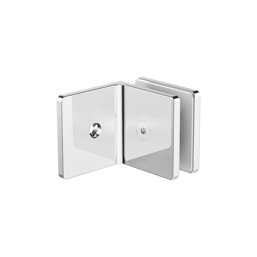 90 Degree Glass To Wall Bracket 10mm Glass Chrome