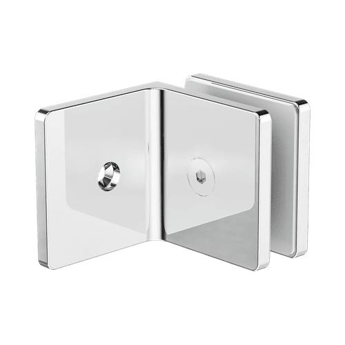 90 Degree Glass To Wall Bracket 10mm Glass Chrome
