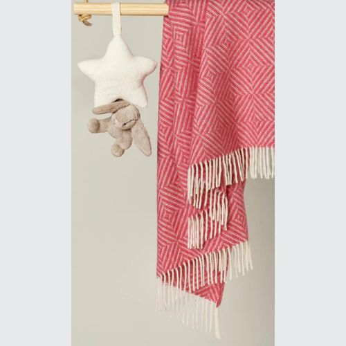 Merino Baby Blanket -  Pink Diamond | 100% Pure NZ Lambswool