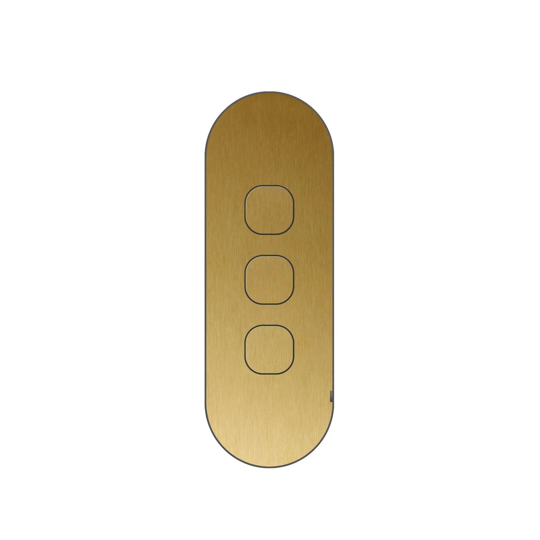 13 Carbon 3 Gang Switch Grid Faceplate