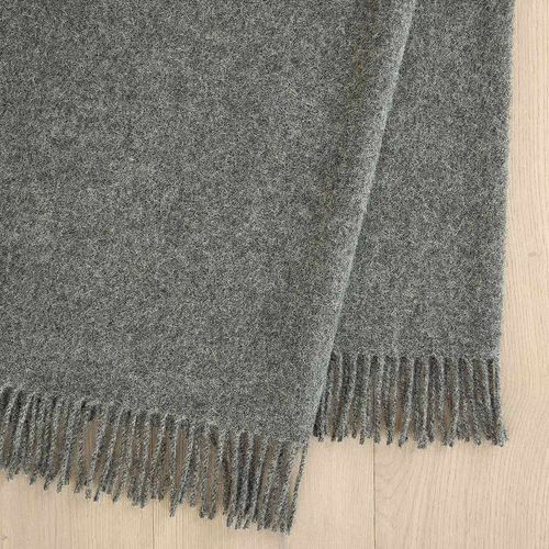 Weave Home Nevis Throw - Charcoal | NZ Lambswool
