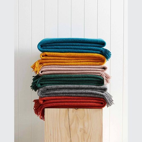 Weave Home Nevis Throw Blanket - Ash | NZ Lambswool