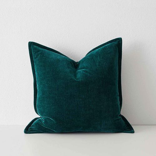 Weave Home Nova Velvet Cushion - Evergreen | 50 x 50cm