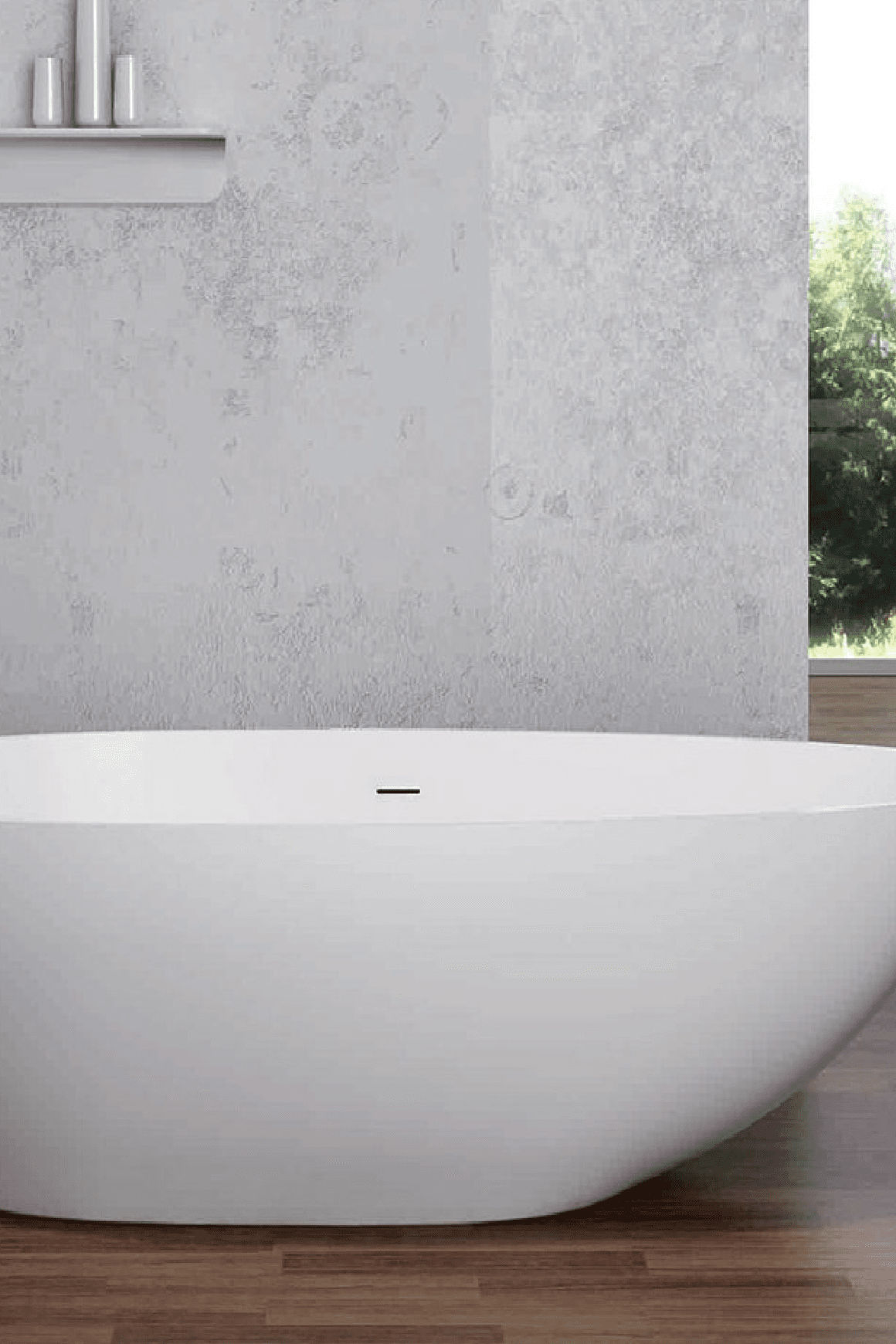 Pietra Bianca Onda Freestanding Stone Bath