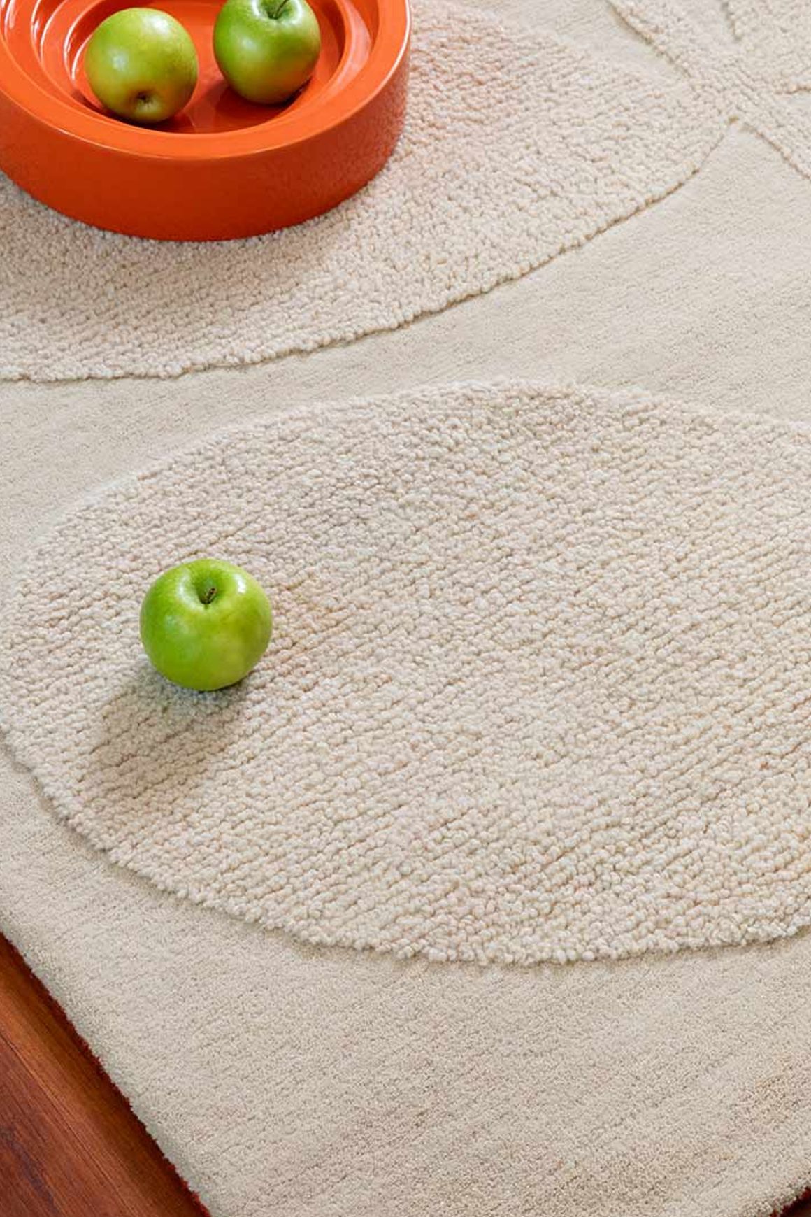 Orla Kiely Solid Stem Rug - Ecru | 100% Wool Designer Floor Rug