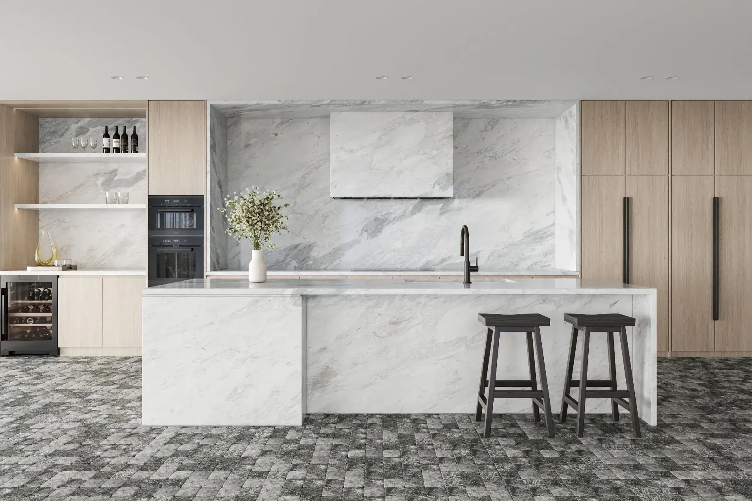 Pietra Nautica Tumbled Limestone Cobblestones