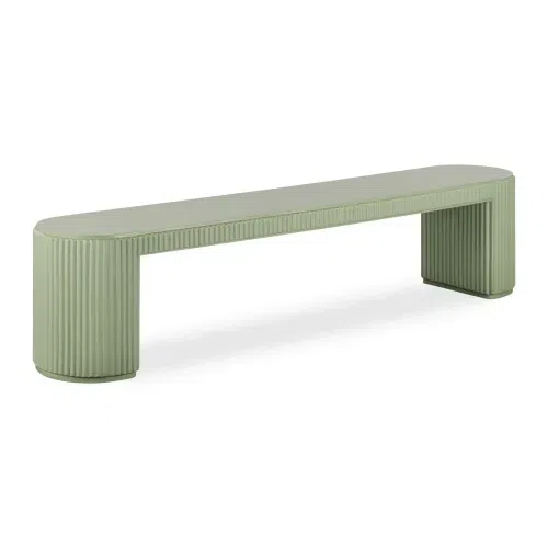 Nova Outdoor Dining Bench 210cm - Green Concrete