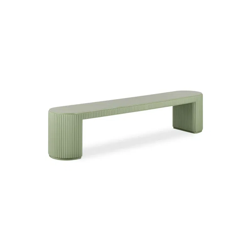 Nova Outdoor Dining Bench 210cm - Green Concrete