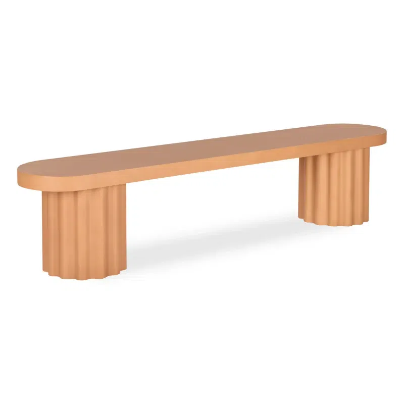 Flock Outdoor Dining Bench 210cm - Terracotta Concrete