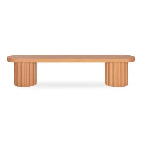 Flock Outdoor Dining Bench 210cm - Terracotta Concrete