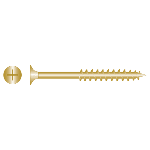 Chipboard Screws - Square Drive - Yellow Zinc