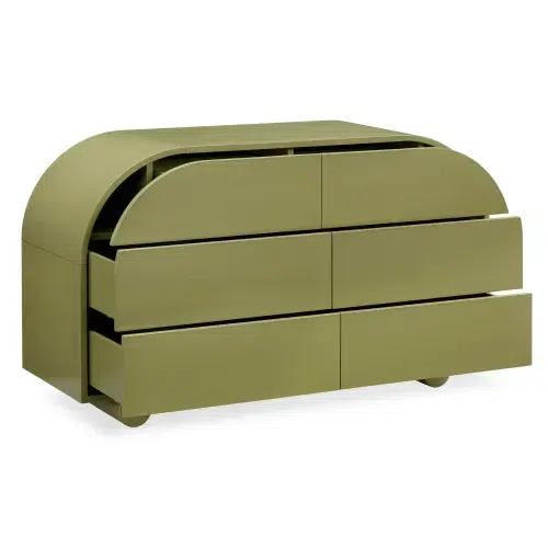 Muse 6 Drawer Chest - Olive