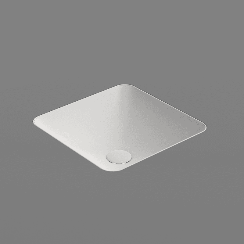 Pura 38 Square Undermount Basin Matt White