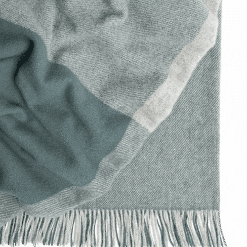 Weave Home Riverton Throw - Sea | 100% Wool | Large