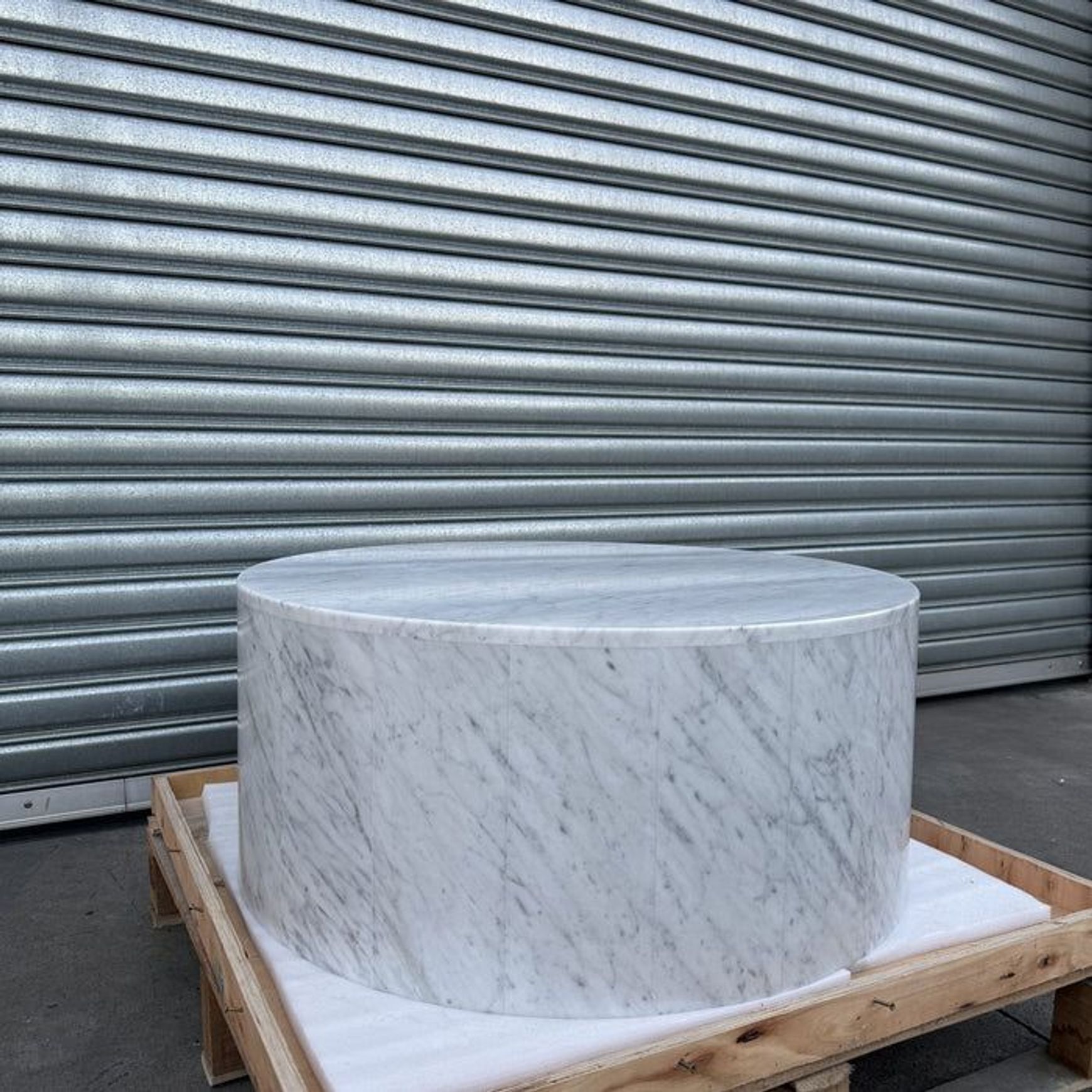Rounded Coffee Table - Carrara Marble | Natural Stone Co.