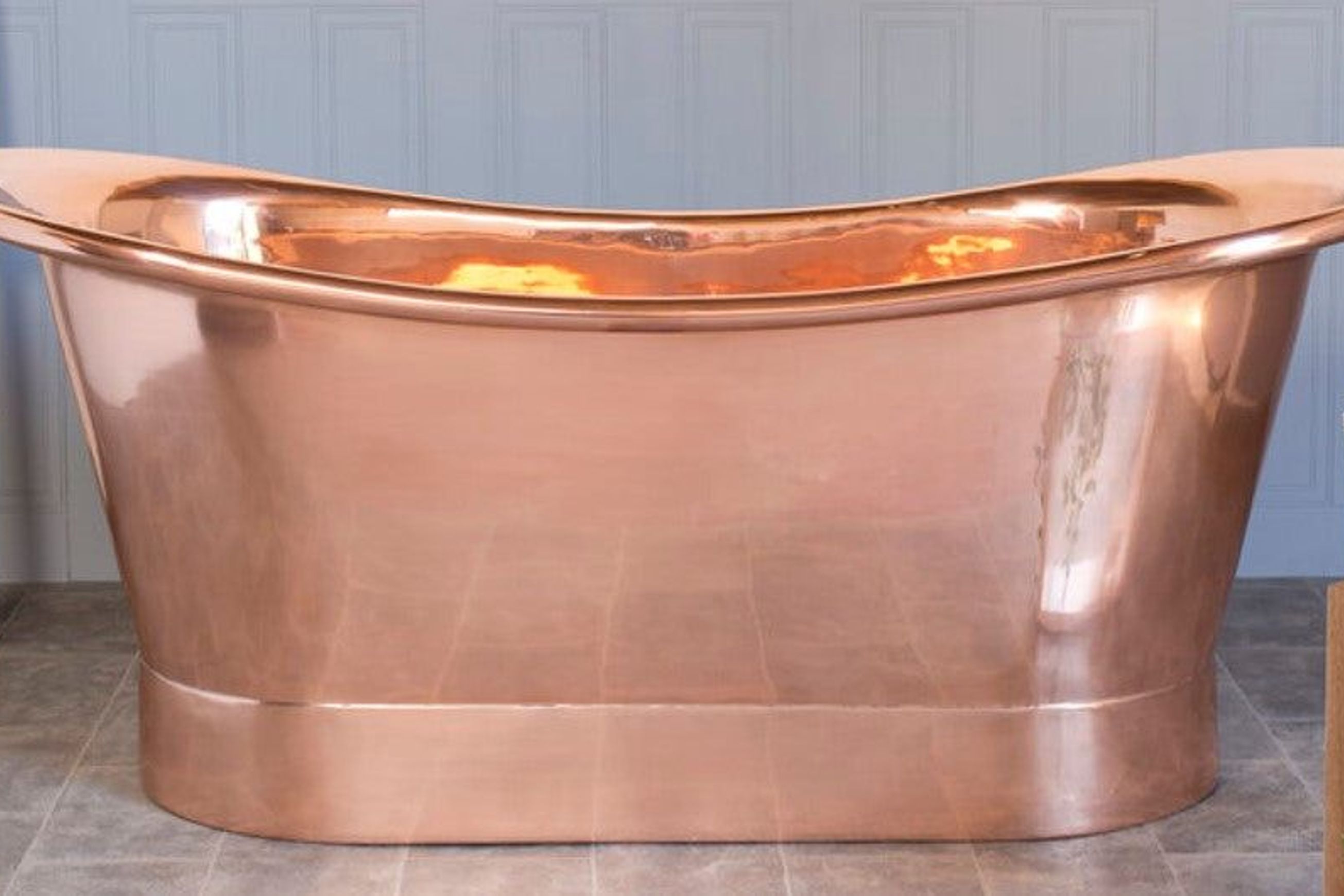 The Copper Bath Tub - Kahali Copper Double Slipper Smooth 1700mm - CB5021-D67